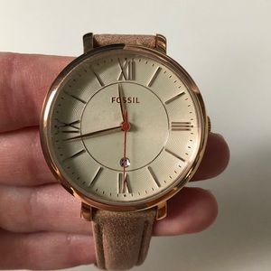Fossil rose gold watch